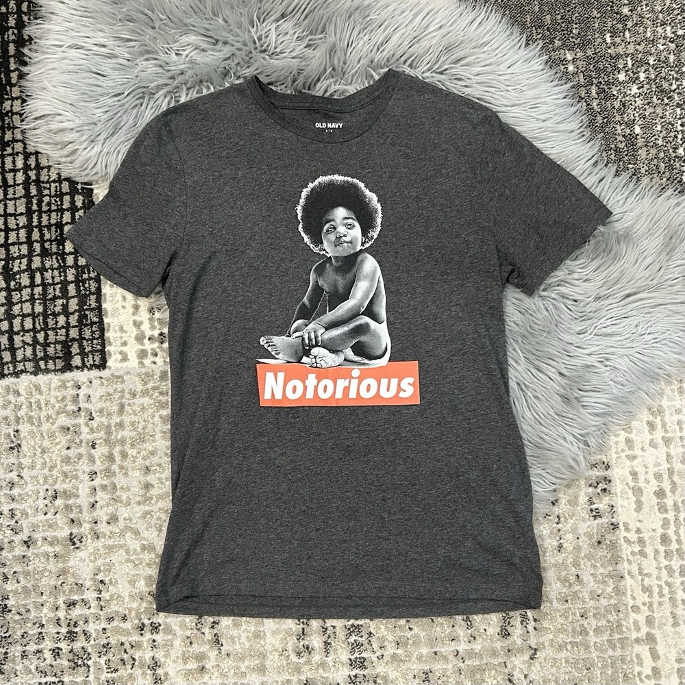 Old Navy Men's Notorious‎ B.I.G. Baby Biggie T-Shirt Size Small